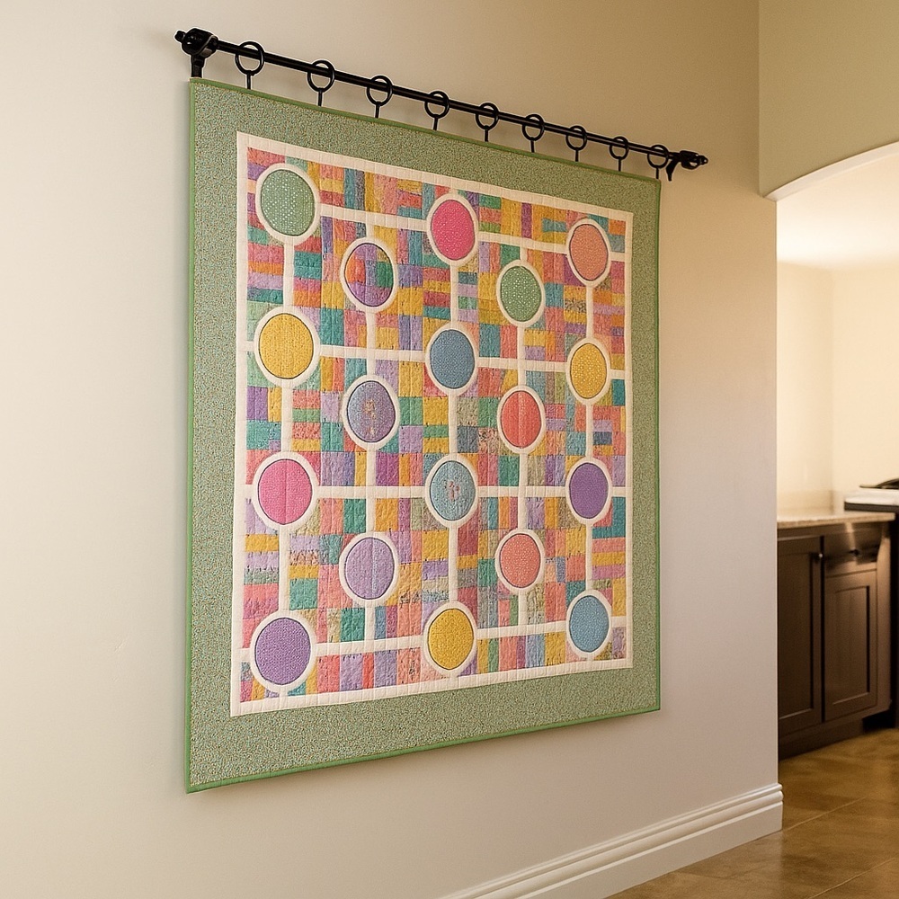 Dot to Dot Handmade Quilt – 58”x58” – 1930s Reproduction Prints